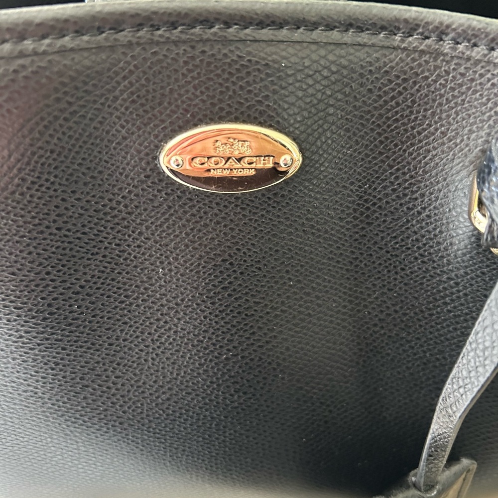Coach Black Leather Satchel Bag - Black - Picture 4 of 10